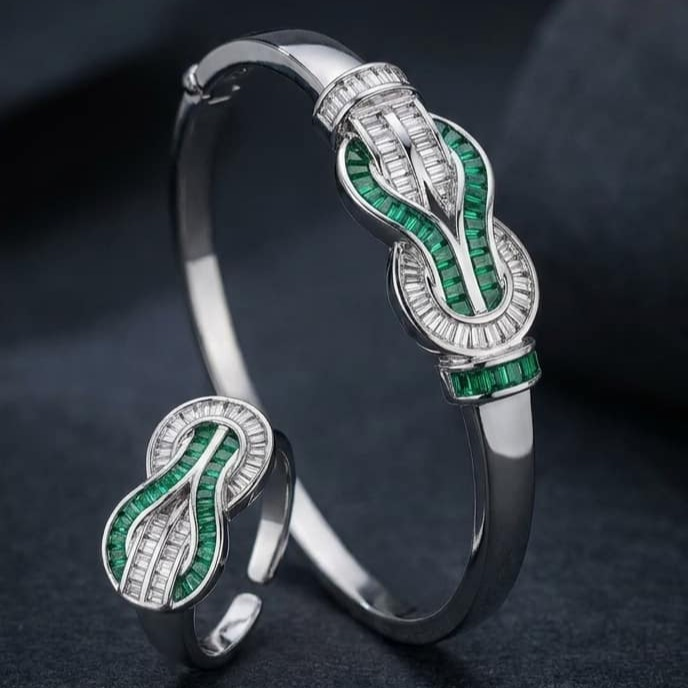 ست دستبند و انگشتر فراگامو زنانه ferragamo