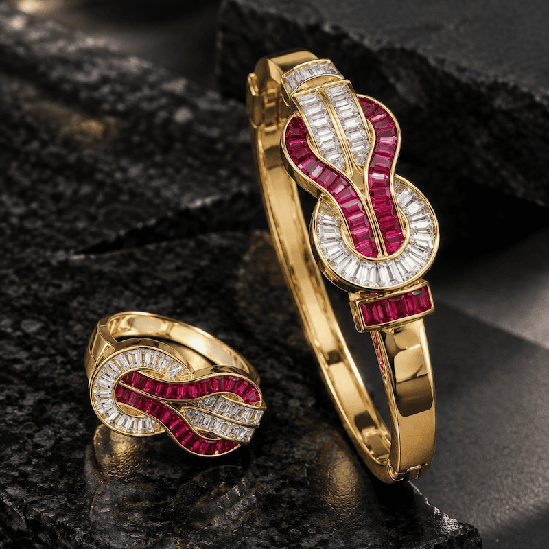 ست دستبند و انگشتر فراگامو زنانه ferragamo
