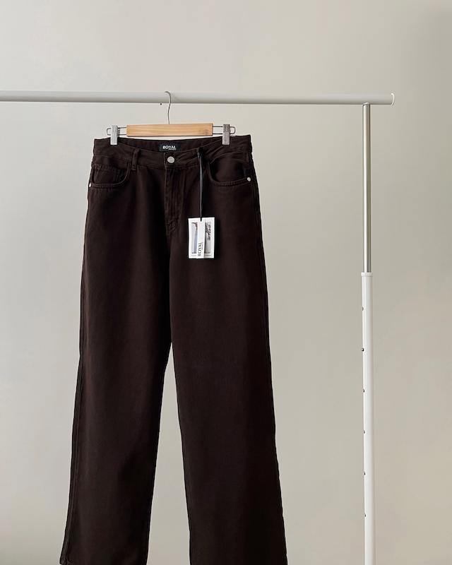 شلوار نیم بگ قهوه‌ای ریوا