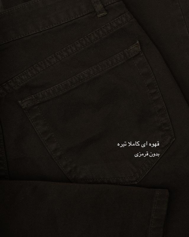 شلوار نیم بگ قهوه‌ای ریوا