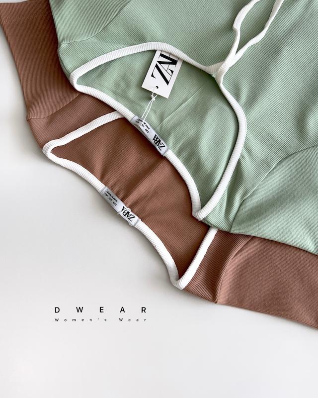 کراپ تیشرت یقه پاپیونی ZARA
