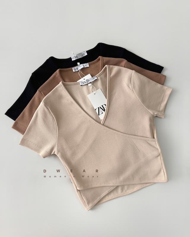 کراپ تیشرت چپ و راستی ZARA