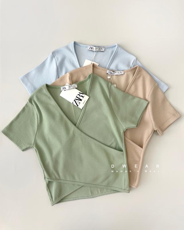 کراپ تیشرت چپ و راستی ZARA