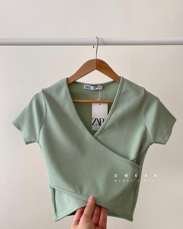 کراپ تیشرت چپ و راستی ZARA
