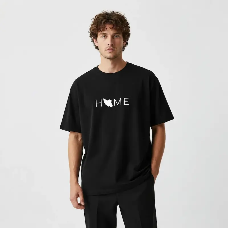 تیشرت مردانه طرح هوم TS137 B