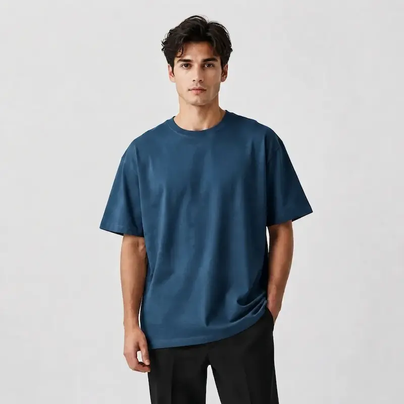 تیشرت ساده ماکان باکسی مردانه  TS149 