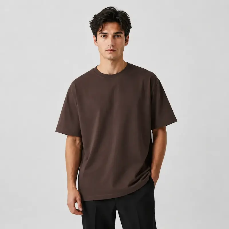 تیشرت ساده ماکان باکسی مردانه  TS149 