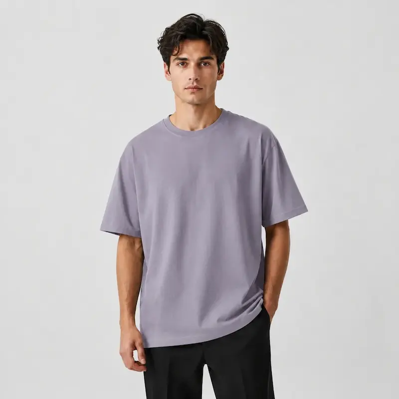 تیشرت ساده ماکان باکسی مردانه  TS149 