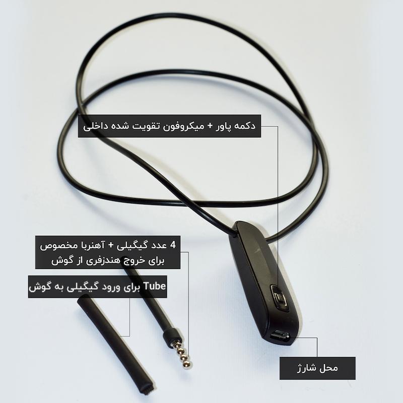 هندزفری مخفی بیسیک-گیگیلی دو میلیمتری- 3 ساعت نگهداری شارژ- یونیت سیمی
