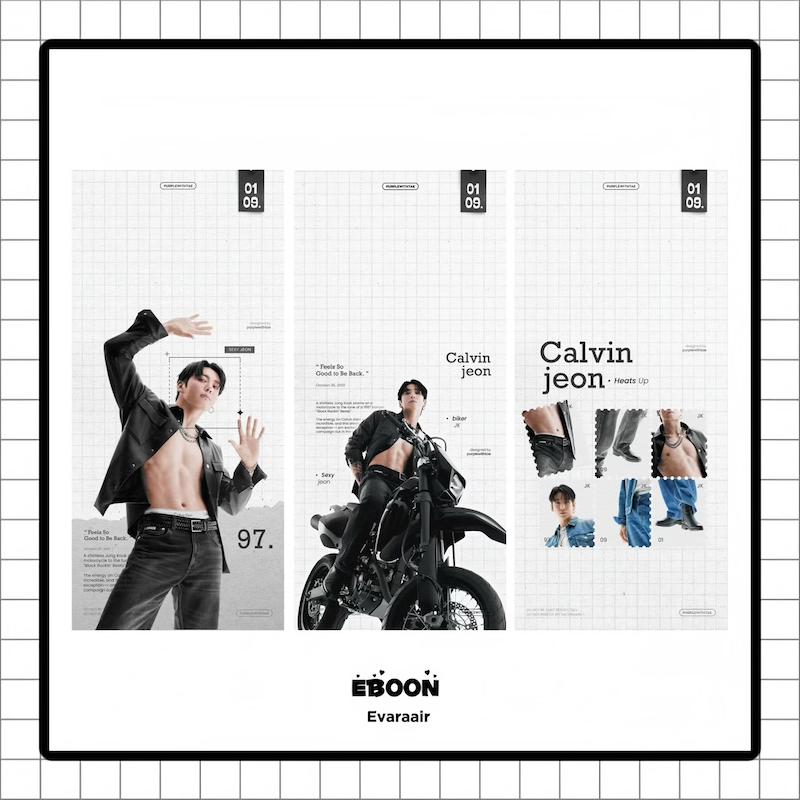 پوستر بلند jungkook & calvin klein کد چهار