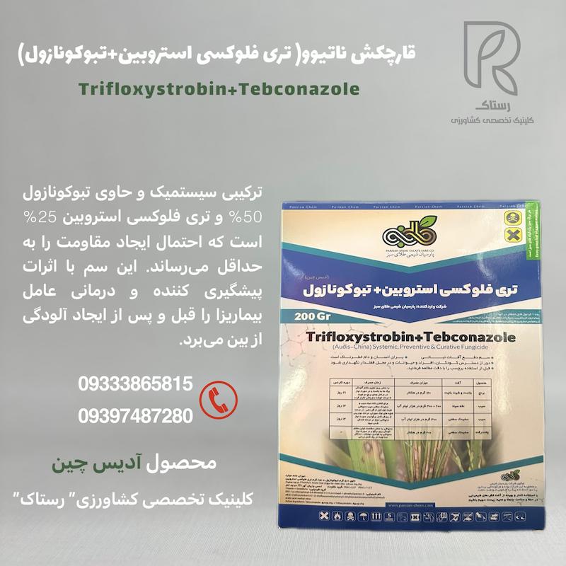 قارچکش ناتیوو (تری فلوکسی استروبین+ تبوکونازول)آدیس چین 200 گرمی