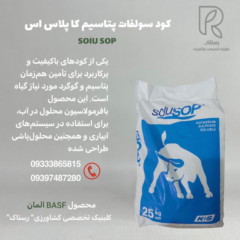 کود سولفات پتاسیم کا پلاس اس کیسه ۲۵ کیلویی 