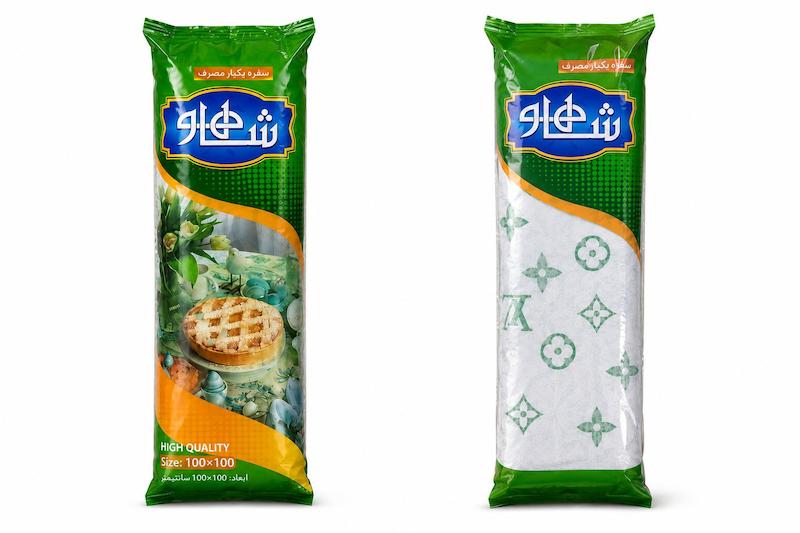 سفره یکبار مصرف 400گرمی شاهو طرحدار اقتصادی با متراژ مناسب (عمده)