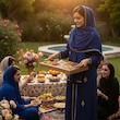 سینی پذیرایی آردوج مدل چوب گردو