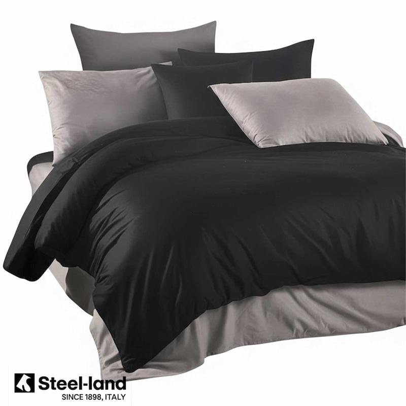 ست روتختی دونفره ۶ تکه کتان مدل کالکشن دارک لاینِن VIA BIANCO