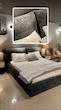 تخت خواب مدرن دونفره پارچه مخمل مدل Sereno 
