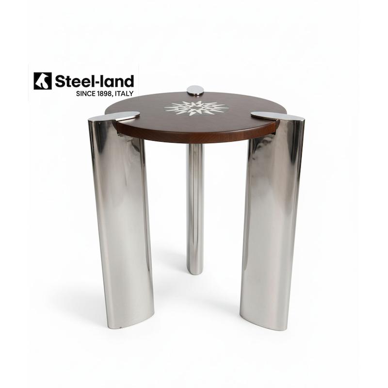 میز عسلی مدرن هندی پایه استیل