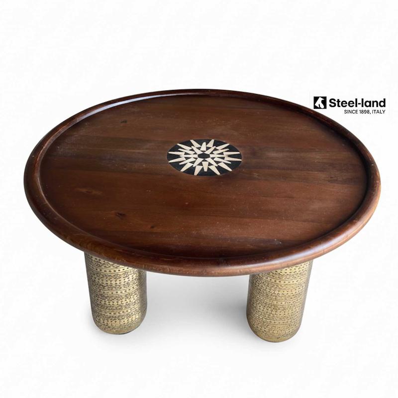 میز جلو مبلی چوبی مدرن هندی  پایه فلزی