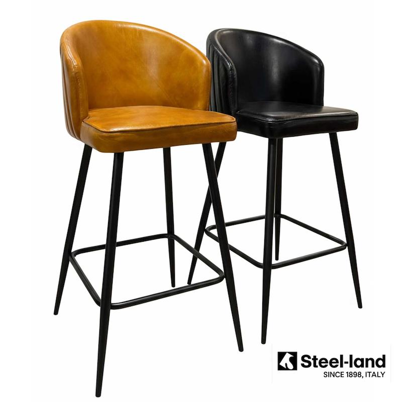 صندلی کانتر چرم طبیعی وارداتی