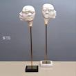 مجسمه دکوری سر مرمر ایستاده چند چهره