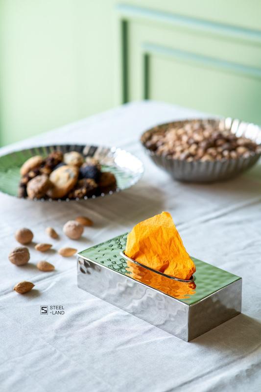 جعبه دستمال مستطیلی نگین (کدds108)