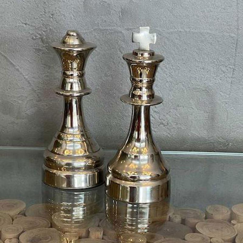 اکسسوری دکوری رومیزی مهره شطرنج تمام استیلYS-025