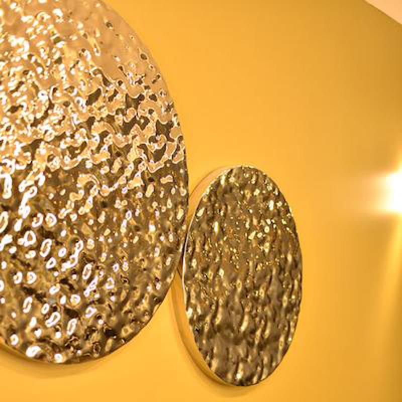 دیوارکوب استیل سه بُعدی طرح انجماد نقره‌ای
