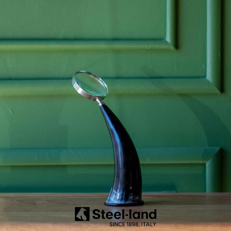 ذره‌بین دکوراتیو رومیزی عاج Steel-Land