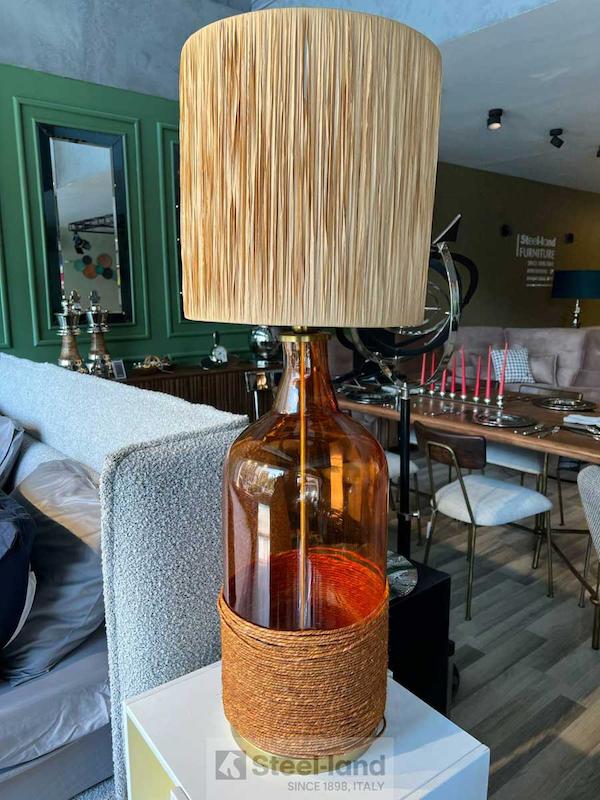 آباژور دکوراتیو شیشه‌ای مدل رتن لایت (Rattan Light)