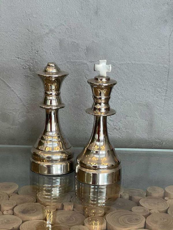 اکسسوری دکوری رومیزی مهره شطرنج تمام استیلYS-025