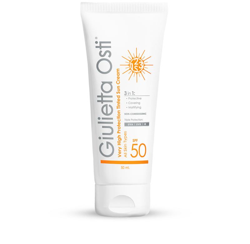 کرم ضد آفتاب رنگی جولیتا اُستی SPF 50 مدل 00 مناسب انواع پوست‌ حجم 50 میلی‌لیتر