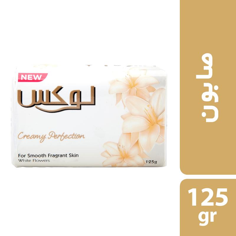  صابون شستشو لوکس مدل گل های سفید وزن 125 گرم 