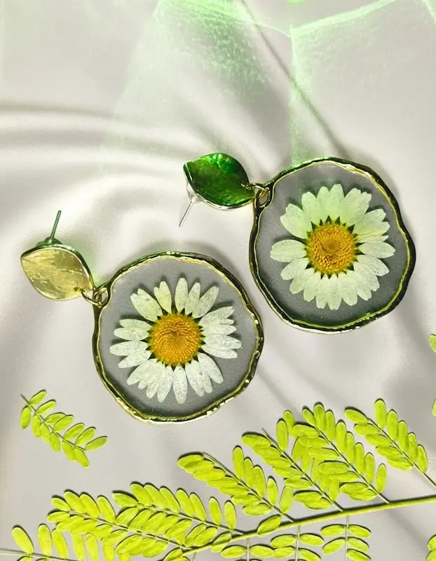 گوشواره گل بابونه (کد115)