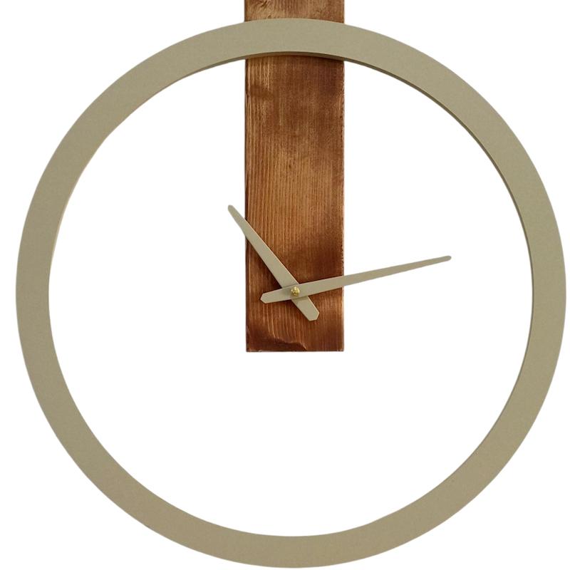 ساعت دیواری مینیمال کرم مدل Sunwood