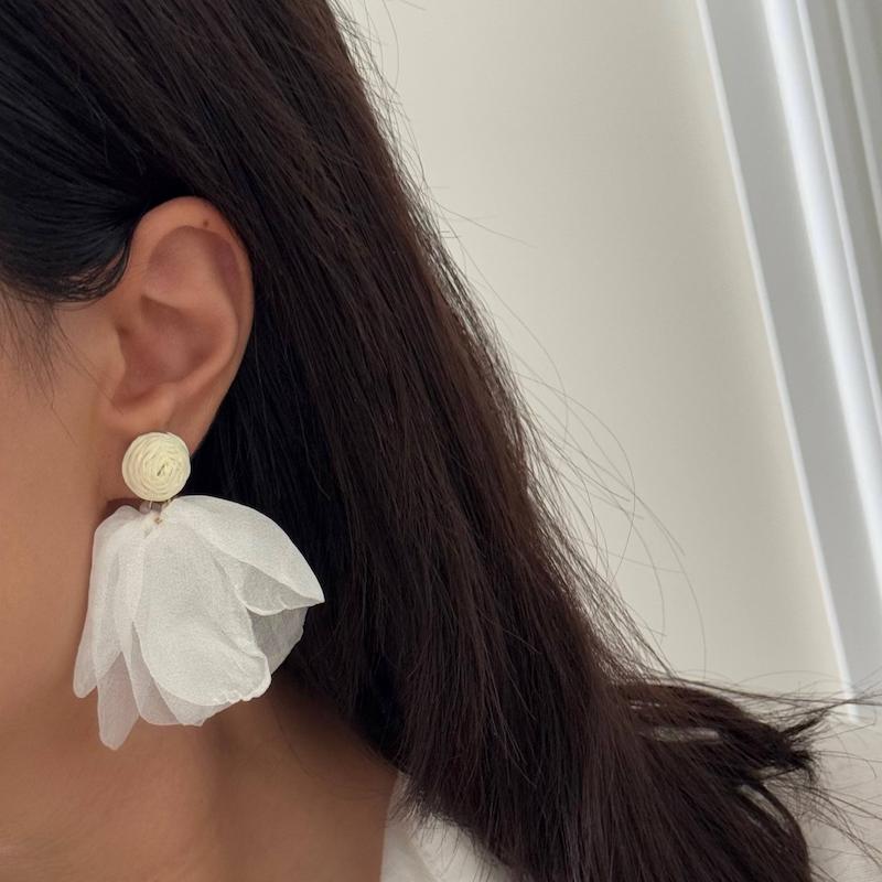 گوشواره پارچه ای سر حصیری