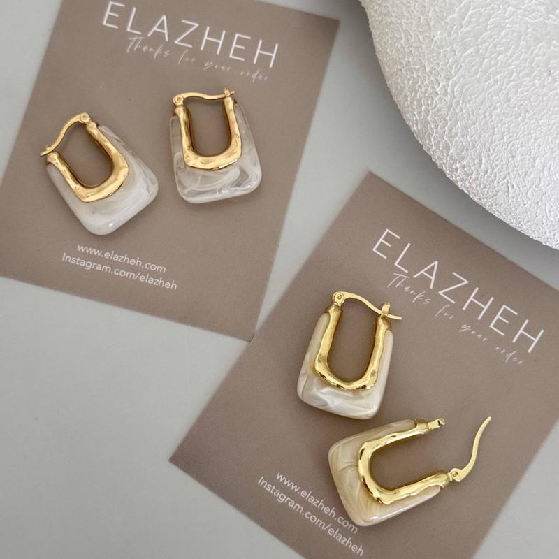 گوشواره مکعبی مینا کاری