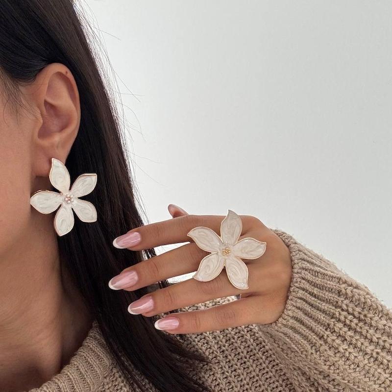 نیم ست مینا کاری گل