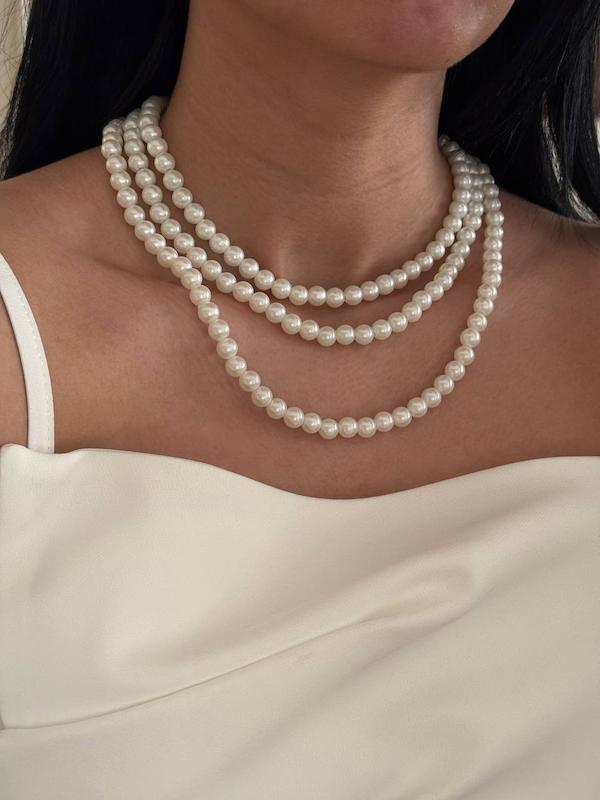 گردنبند مروارید ۳ لاین