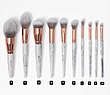 ست براش ماربل لوکس  بی اچ کازمتیکس bhcosmetics marble luxse brash set 