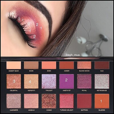 پلت سایه دزرت داسک هدی بیوتی  eyeshadow palette Huda Beauty Desert Dusk 