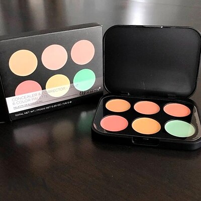 پالت کانسیلر و کورکتور 6 رنگ بی اچ کازمتیک  BH Cosmetics 6 Color Concealer & Corrector Palette