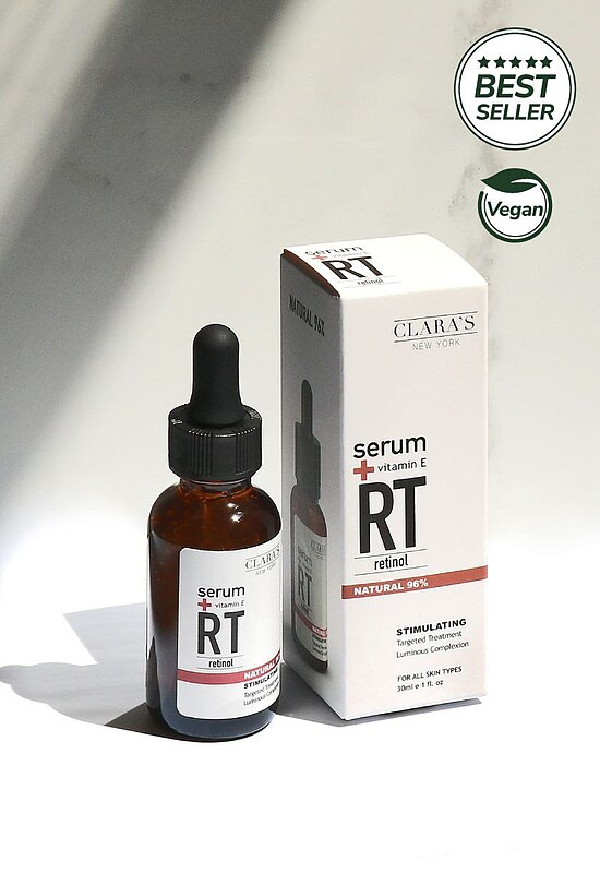 Clara's New York RT + Vitamin E Stimulating Retinol Serum سرم رتینول کامپلکسی از رتینول، ویتامین E و آرجنین