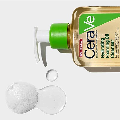 Cerave Hydrating Foaming Oil Cleanser  کلینزر روغن به فوم آبرسان سراوی 