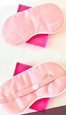 چشم بند خواب ساتن صورتی کلینیک CLINIQUE Fabric Sleep Eye Mask - Pink Satin