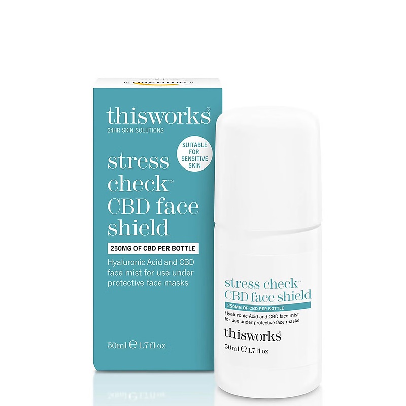 اسپری آرامش بخش و آبرسان و جلوگیری کننده استرس  thisworks WAKE-UP stress check CBD face shield