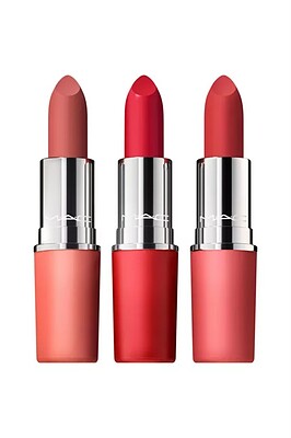 Mac Cosmetics Exclusive. Hail To The Chic! Lipstick Trio (Full Size Ruby Woo, Teddy 2.0 and Stay Curious) رژلب مک 