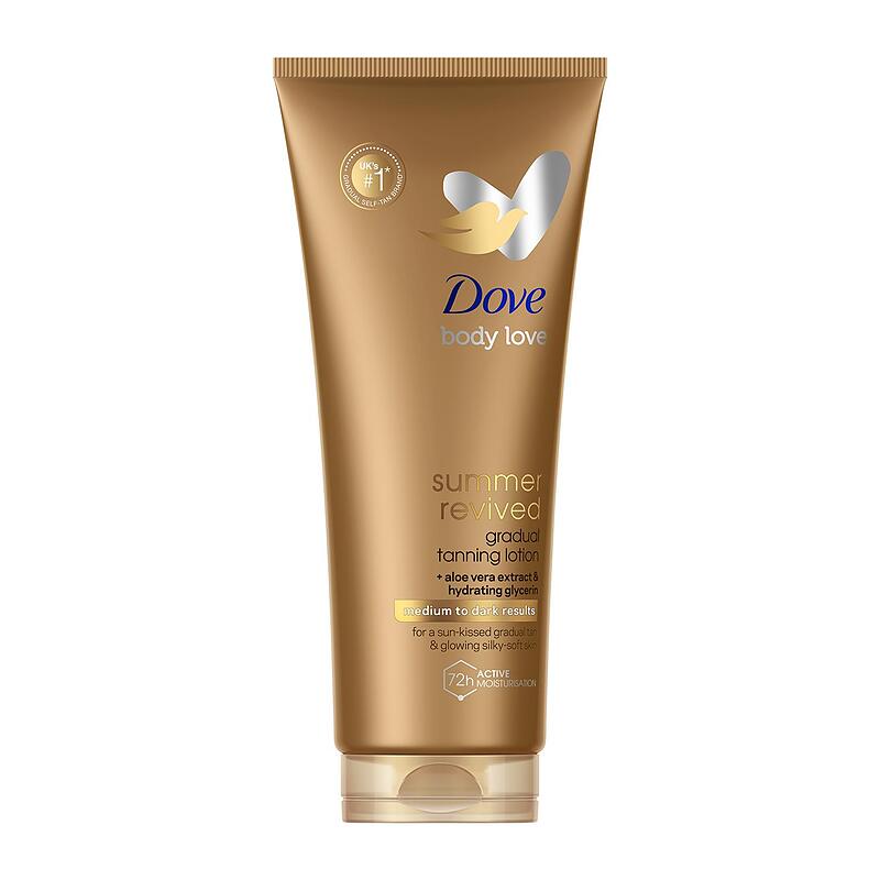 لوسیون برنز کننده بدن و صورت داو Dove DermaSpa Body Lotion for Light to Medium Skin Types Summer Revival with Cell Moisturisers