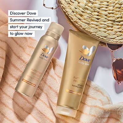 لوسیون برنز کننده بدن و صورت داو Dove DermaSpa Body Lotion for Light to Medium Skin Types Summer Revival with Cell Moisturisers