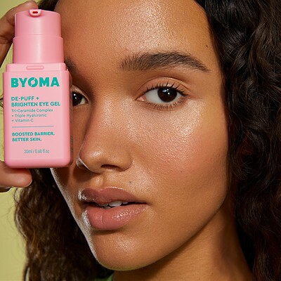 ژل دورچشم ضد پف و روشن کننده و آبرسان بایوما  Byoma De-puff + Brighten Eye Gel