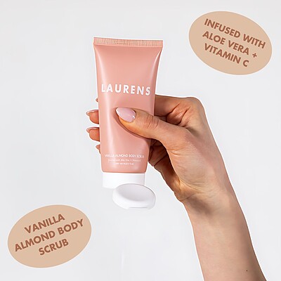 اسکراب بدن لارنس VANILLA ALMOND BODY SCRUB Laurens